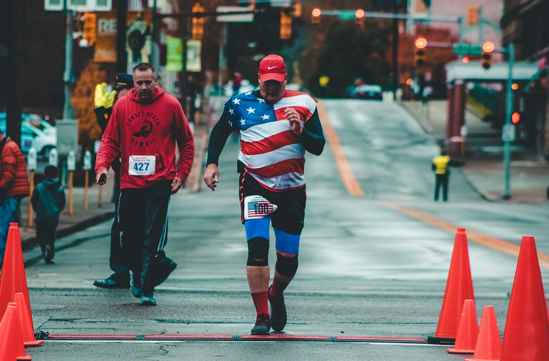 the finish